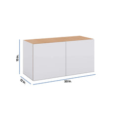 Modernform Cabinet Matte White 30" W X 15" H X 12" D Double Door Wall Cabinet