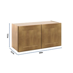 J&K Butterscotch B8 Double Door Wall Cabinet - 30" W x 15" H