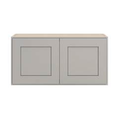 CNC Luxor Misty Grey 30" W X 15" H Double Door Wall Cabinet