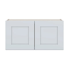 J&K White Shaker S8 Double Door Wall Cabinet - 30" W x 15" H