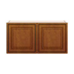 J&K Mocha Glazed K10 Double Door Wall Cabinet - 30" W x 15" H