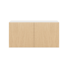 Modernform Cabinet Natural Oak 30" W X 15" H X 12" D Double Door Wall Cabinet