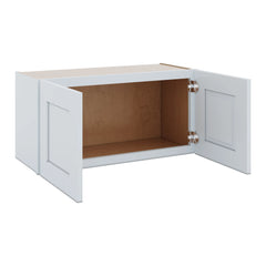 J&K White Shaker S8 Double Door Wall Cabinet - 30" W x 15" H