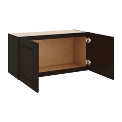 J&K Espresso K8 Double Door Wall Cabinet - 30" W x 15" H