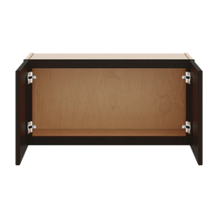 J&K Espresso K8 Double Door Wall Cabinet - 30" W x 15" H