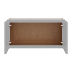 J&K Castle Grey S5 Double Door Wall Cabinet - 30" W x 15" H