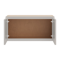 CNC Luxor Misty Grey 30" W X 15" H Double Door Wall Cabinet