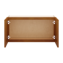 J&K Mocha Glazed K10 Double Door Wall Cabinet - 30" W x 15" H