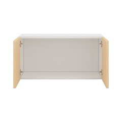 Modernform Cabinet Natural Oak 30" W X 15" H X 12" D Double Door Wall Cabinet
