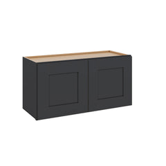 Modernform Cabinet Onyx Black Shaker 30" W X 15" H X 12" D Double Door Wall Cabinet