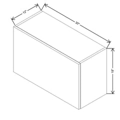 CNC Concord Richmond White 30" W X 18" H Horizontal Wall Cabinet