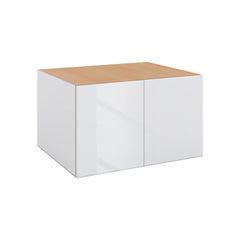 Modernform Cabinet Gloss White 30" W X 18" H X 24" D Double Door Wall Cabinet