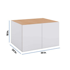 Modernform Cabinet Matte White 30" W X 18" H X 24" D Double Door Wall Cabinet