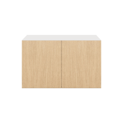 Modernform Cabinet Natural Oak 30" W X 18" H X 24" D Double Door Wall Cabinet