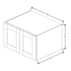 Fabuwood Quest Metro Frost 30"W X 18"H Wall X 24"Deep Wall