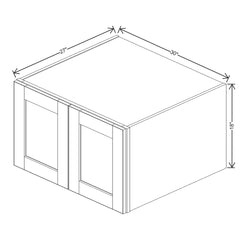 J&K Dove E1 Refrigerator Wall Cabinet - 30" W x 18" H x 27" D