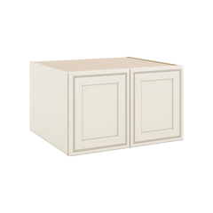 J&K Pearl Glazed H9 Refrigerator Wall Cabinet - 30" W x 18" H x 27" D