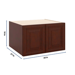J&K Mahogany J5 Refrigerator Wall Cabinet - 30" W x 18" H x 27" D