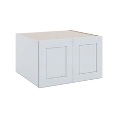 J&K White Shaker S8 Refrigerator Wall Cabinet - 30" W x 18" H x 27" D
