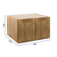 J&K Butterscotch B8 Refrigerator Wall Cabinet - 30" W x 18" H x 27" D