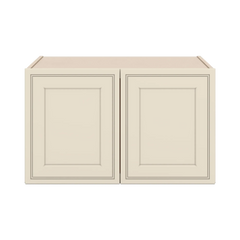 J&K Pearl Glazed H9 Refrigerator Wall Cabinet - 30" W x 18" H x 27" D