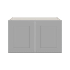 J&K Castle Grey S5 Refrigerator Wall Cabinet - 30" W x 18" H x 27" D