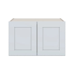 J&K White Shaker S8 Refrigerator Wall Cabinet - 30" W x 18" H x 27" D