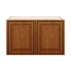J&K Mocha Glazed K10 Refrigerator Wall Cabinet - 30" W x 18" H x 27" D