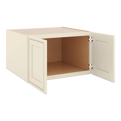 J&K Pearl Glazed H9 Refrigerator Wall Cabinet - 30" W x 18" H x 27" D