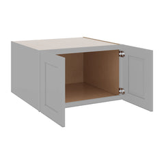 J&K Castle Grey S5 Refrigerator Wall Cabinet - 30" W x 18" H x 27" D