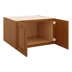 J&K Mocha Glazed K10 Refrigerator Wall Cabinet - 30" W x 18" H x 27" D