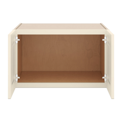 J&K Pearl Glazed H9 Refrigerator Wall Cabinet - 30" W x 18" H x 27" D