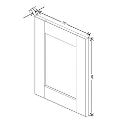 J&K Almond S2 Dummy Door Panel 15" W x 18" H