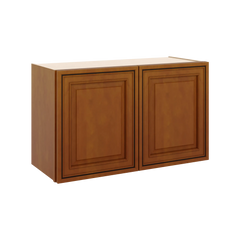 J&K Mocha Glazed K10 Double Door Wall Cabinet - 30" W x 18" H