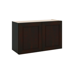 J&K Espresso K8 Double Door Wall Cabinet - 30" W x 18" H