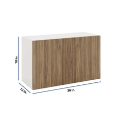Modernform Cabinet Walnut 30" W X 18" H X 12" D Double Door Wall Cabinet