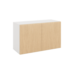 Modernform Cabinet Natural Oak 30" W X 18" H X 12" D Double Door Wall Cabinet