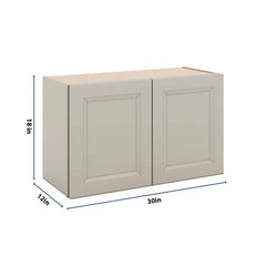 J&K Pebble B6 Double Door Wall Cabinet - 30" W x 18" H