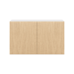 Modernform Cabinet Natural Oak 30" W X 18" H X 12" D Double Door Wall Cabinet