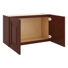 J&K Mahogany J5 Double Door Wall Cabinet - 30" W x 18" H