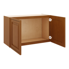 J&K Mocha Glazed K10 Double Door Wall Cabinet - 30" W x 18" H