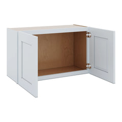 J&K White Shaker S8 Double Door Wall Cabinet - 30" W x 18" H
