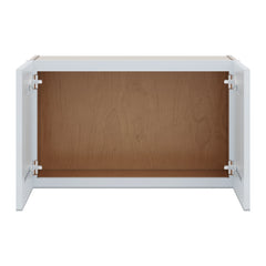 J&K White Shaker S8 Double Door Wall Cabinet - 30" W x 18" H