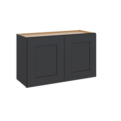 Modernform Cabinet Onyx Black Shaker 30" W X 18" H X 12" D Double Door Wall Cabinet