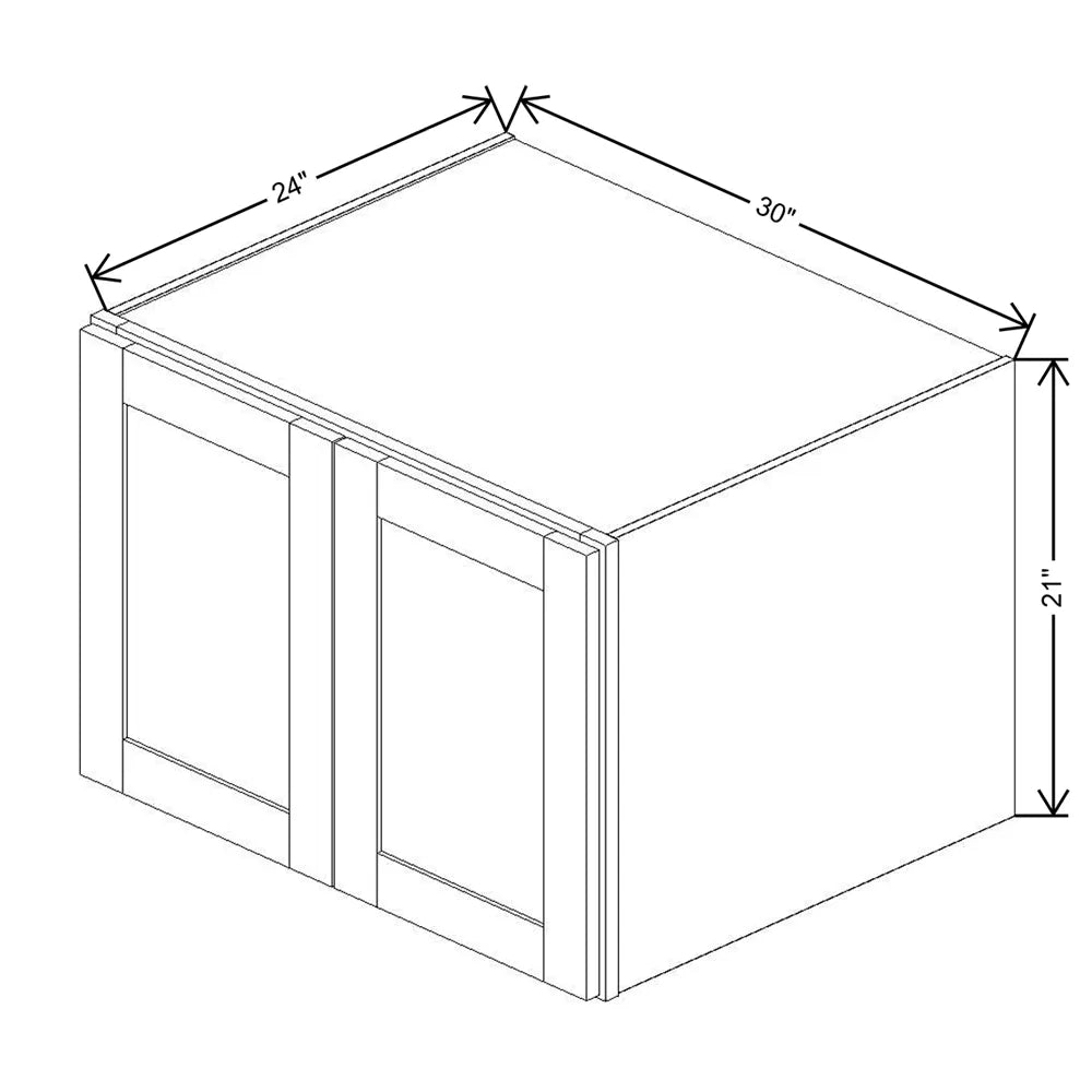 Fabuwood Allure Galaxy Dove 30" W X 21" H X 24" D Double Door Wall Cabinet
