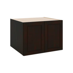 J&K Espresso K8 Refrigerator Wall Cabinet - 30" W x 21" H x 27" D