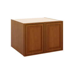 J&K Mocha Glazed K10 Refrigerator Wall Cabinet - 30" W x 21" H x 27" D