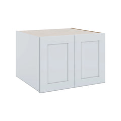 J&K White Shaker S8 Refrigerator Wall Cabinet - 30" W x 21" H x 27" D