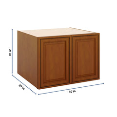 J&K Mocha Glazed K10 Refrigerator Wall Cabinet - 30" W x 21" H x 27" D