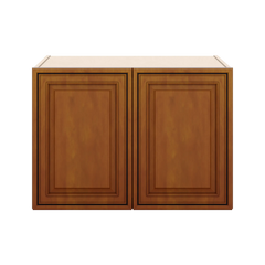 J&K Mocha Glazed K10 Refrigerator Wall Cabinet - 30" W x 21" H x 27" D